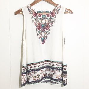 Blu Pepper Boho Tank Blouse With Peephole Back